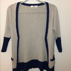 Grey/navy blue cardigan